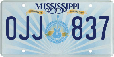 MS license plate OJJ837