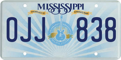MS license plate OJJ838