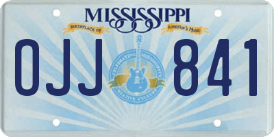 MS license plate OJJ841
