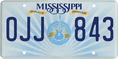 MS license plate OJJ843
