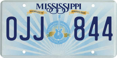 MS license plate OJJ844