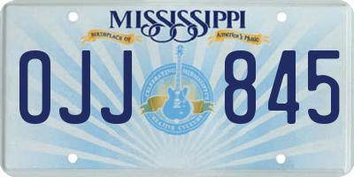MS license plate OJJ845