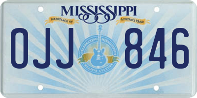 MS license plate OJJ846