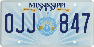 MS license plate OJJ847
