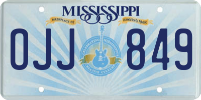MS license plate OJJ849
