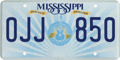 MS license plate OJJ850