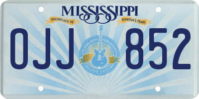 MS license plate OJJ852