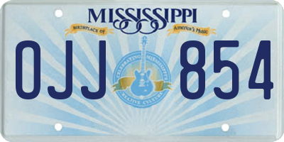 MS license plate OJJ854