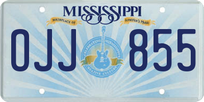 MS license plate OJJ855