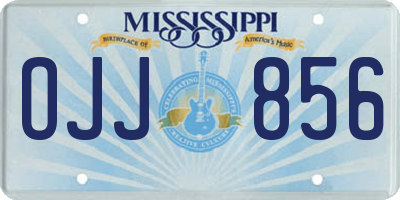 MS license plate OJJ856