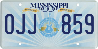 MS license plate OJJ859