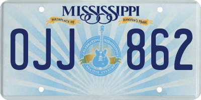 MS license plate OJJ862