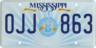 MS license plate OJJ863