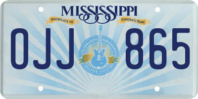 MS license plate OJJ865