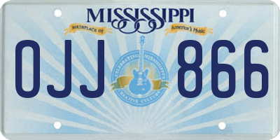 MS license plate OJJ866
