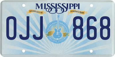 MS license plate OJJ868