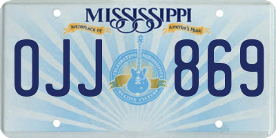 MS license plate OJJ869