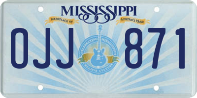 MS license plate OJJ871