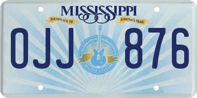 MS license plate OJJ876