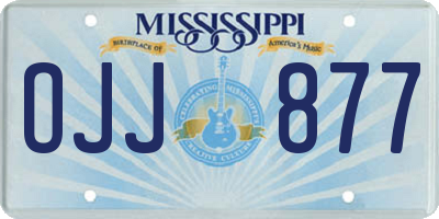 MS license plate OJJ877