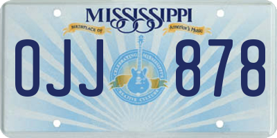 MS license plate OJJ878