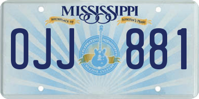 MS license plate OJJ881