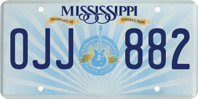MS license plate OJJ882