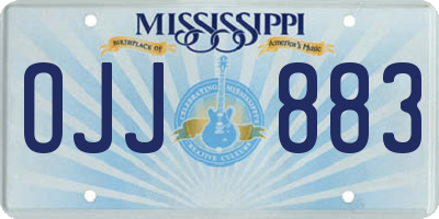 MS license plate OJJ883