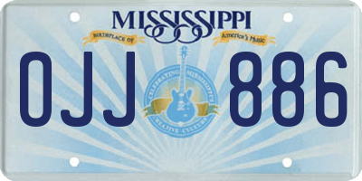 MS license plate OJJ886