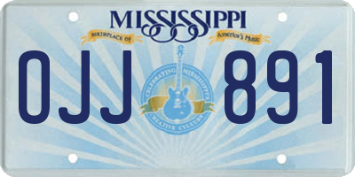 MS license plate OJJ891