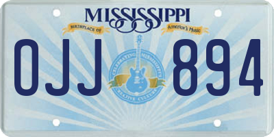 MS license plate OJJ894