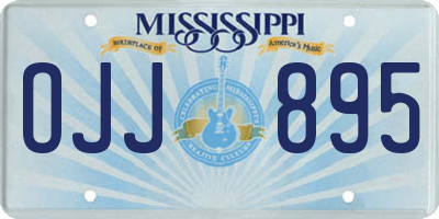 MS license plate OJJ895