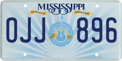 MS license plate OJJ896