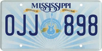 MS license plate OJJ898