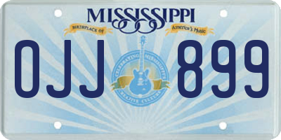 MS license plate OJJ899