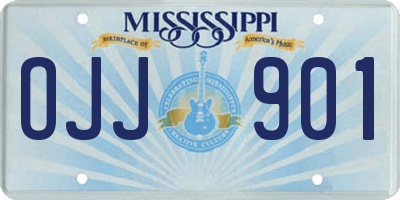 MS license plate OJJ901