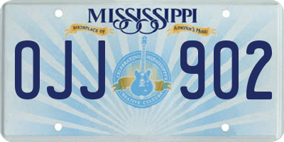 MS license plate OJJ902