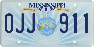 MS license plate OJJ911