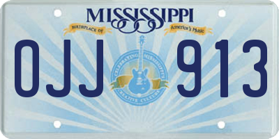 MS license plate OJJ913