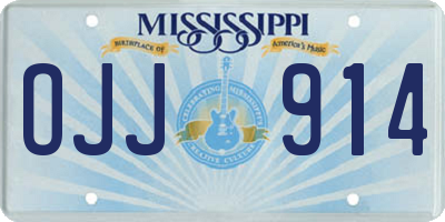 MS license plate OJJ914