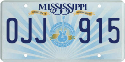 MS license plate OJJ915