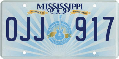 MS license plate OJJ917