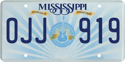 MS license plate OJJ919