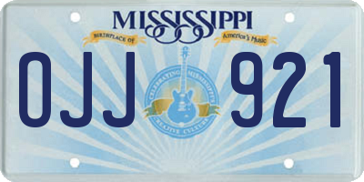 MS license plate OJJ921