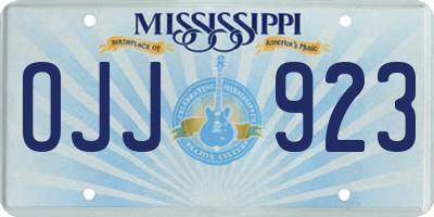 MS license plate OJJ923