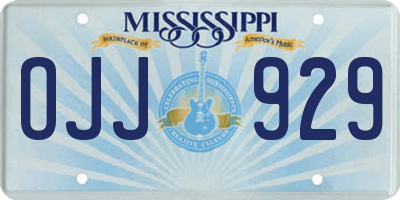 MS license plate OJJ929