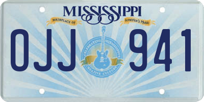 MS license plate OJJ941
