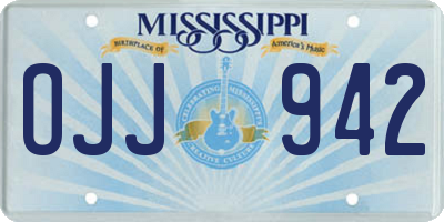 MS license plate OJJ942