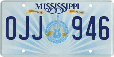 MS license plate OJJ946