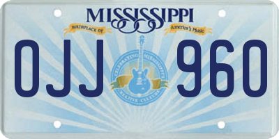 MS license plate OJJ960